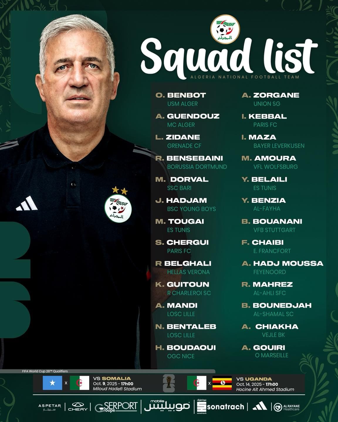 قائمة اللاعبين