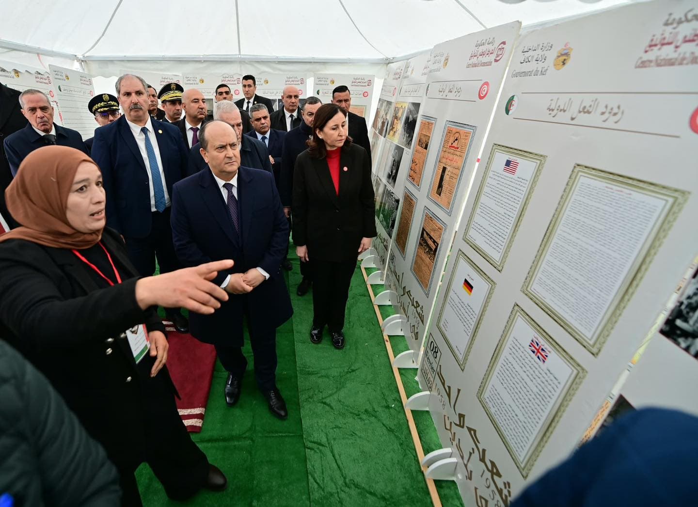 الوزير الأول يشرف رفقة رئيسة الحكومة التونسية على مراسم إحياء الذكرى الـ68 لأحداث ساقية سيدي يوسف