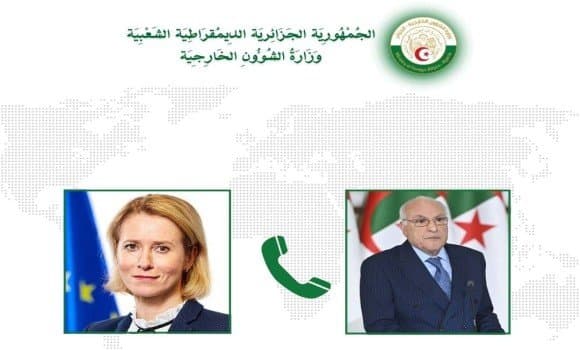 عطاف يتلقى مكالمة هاتفية من قبل نائبة رئيسة المفوضية الأوروبية
