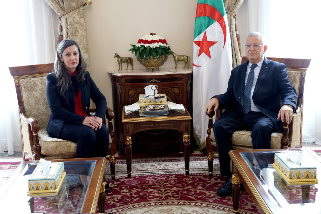 رئيس مجلس الأمة يستقبل رئيسة المجلس الشعبي الوطني 