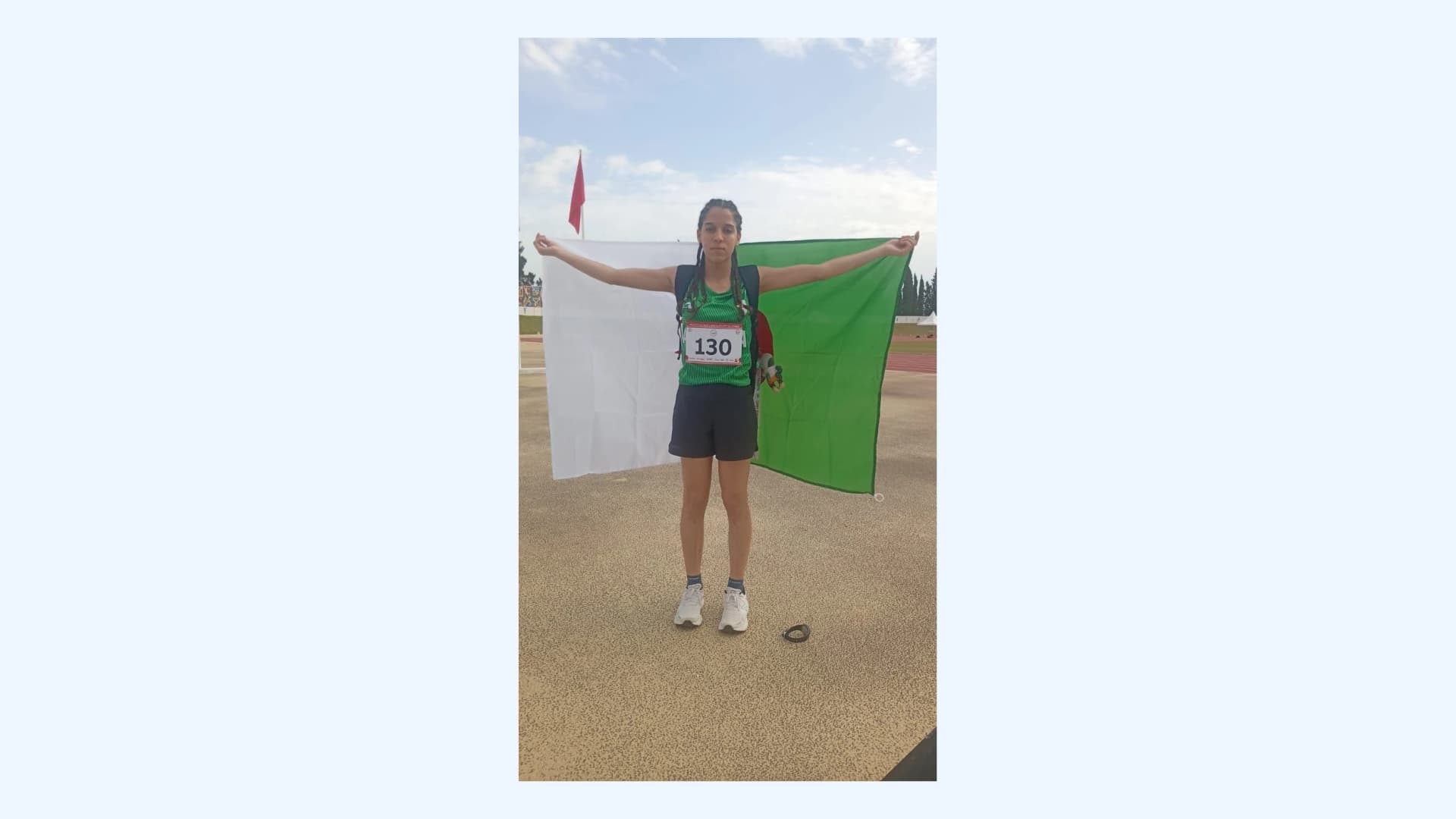  ميدالية فضية لفاطمة الزهراء قسوم في سباق 5000 متر مشي