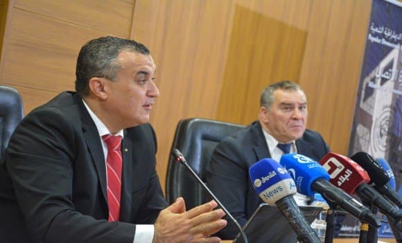 وزير الاتصال, محمد مزيان, رفقة وزير البريد والمواصلات السلكية واللاسلكية, السيد سيد علي زروقي