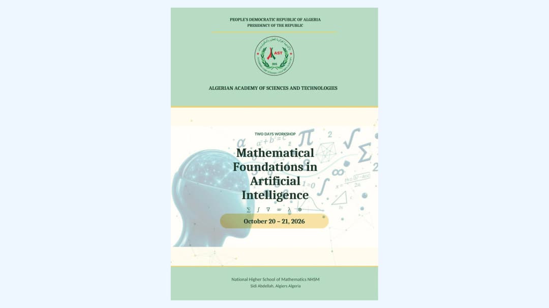الأكاديمية الجزائرية للعلوم والتكنولوجيات تنظم ورشة حول الأسس الرياضية في الذكاء الاصطناعي
