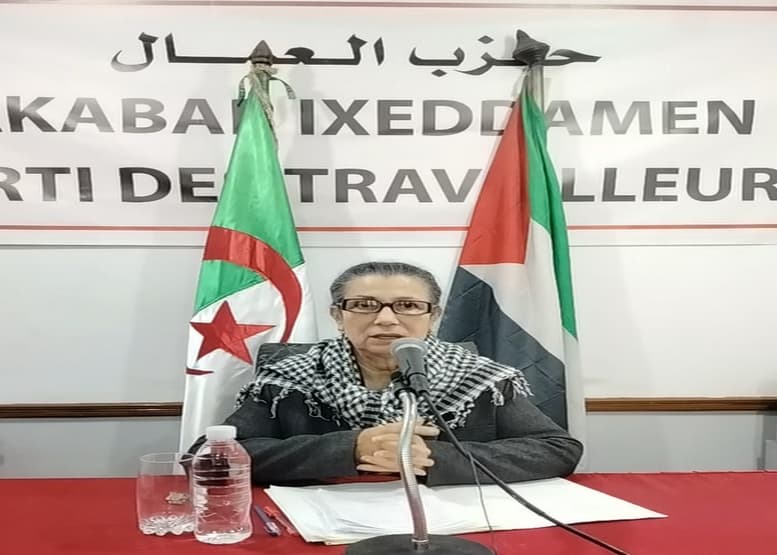 الأمينة العامة لحزب العمال تجتمع بمناضلي ومنخرطي تشكيلتها السياسية لولاية الجزائر العاصمة