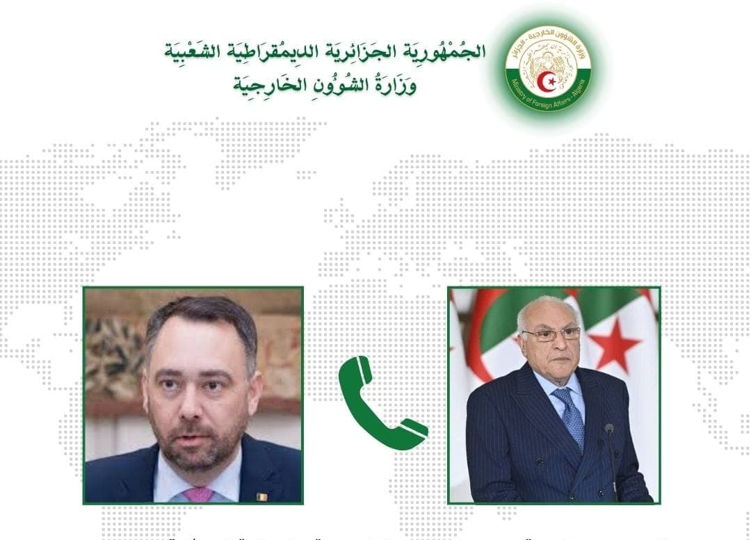 السيد عطاف يتلقى مكالمة هاتفية من نظيره البلجيكي