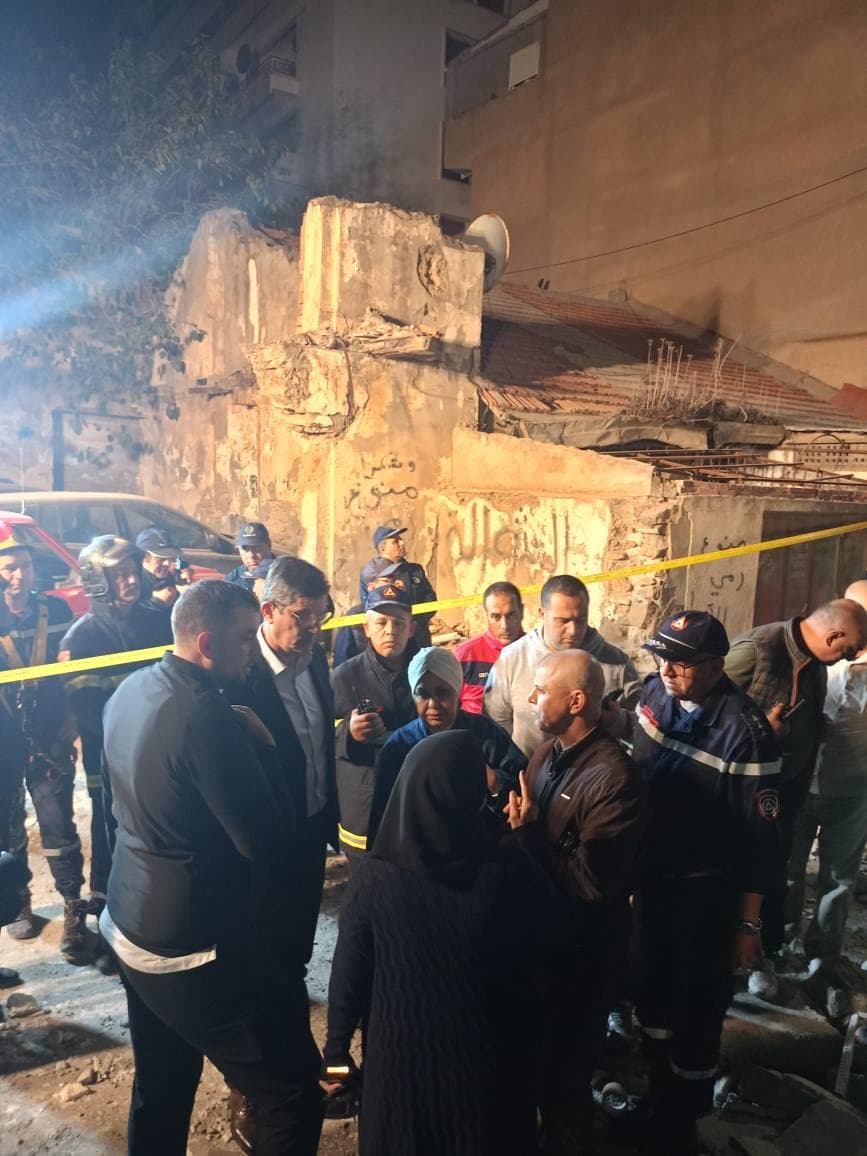 انهيار نصف بناية ببلدية حسين داي : عدم تسجيل أي حالة وفاة والقضية محل تحقيق لكشف ملابسات الحادث
