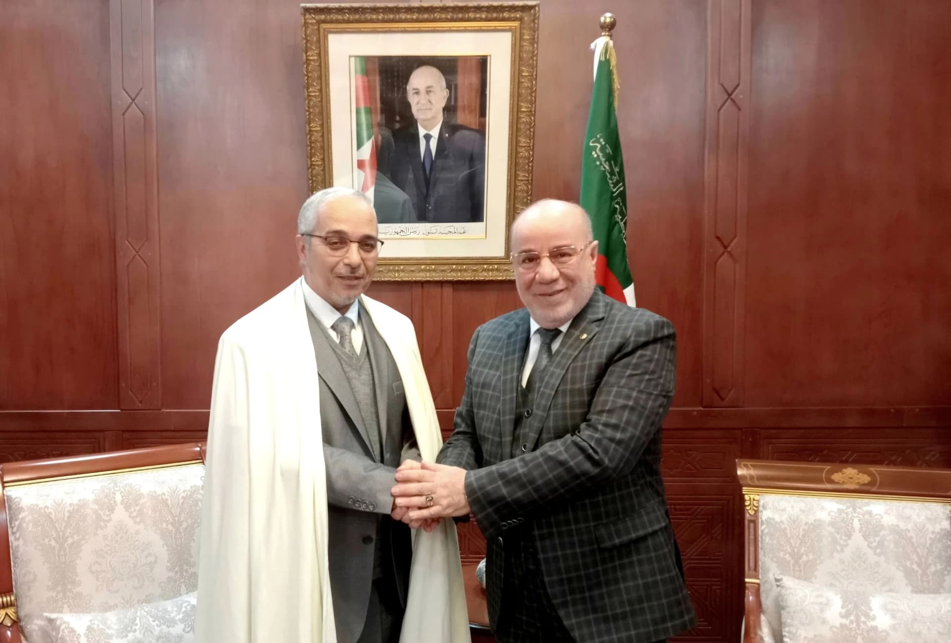 بلمهدي يستقبل رئيس المجلس الإسلامي الأعلى