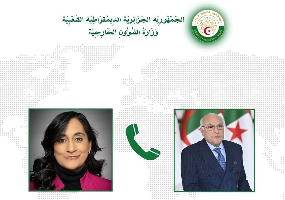 السيد عطاف يتلقى مكالمة هاتفية من نظيرته الكندية