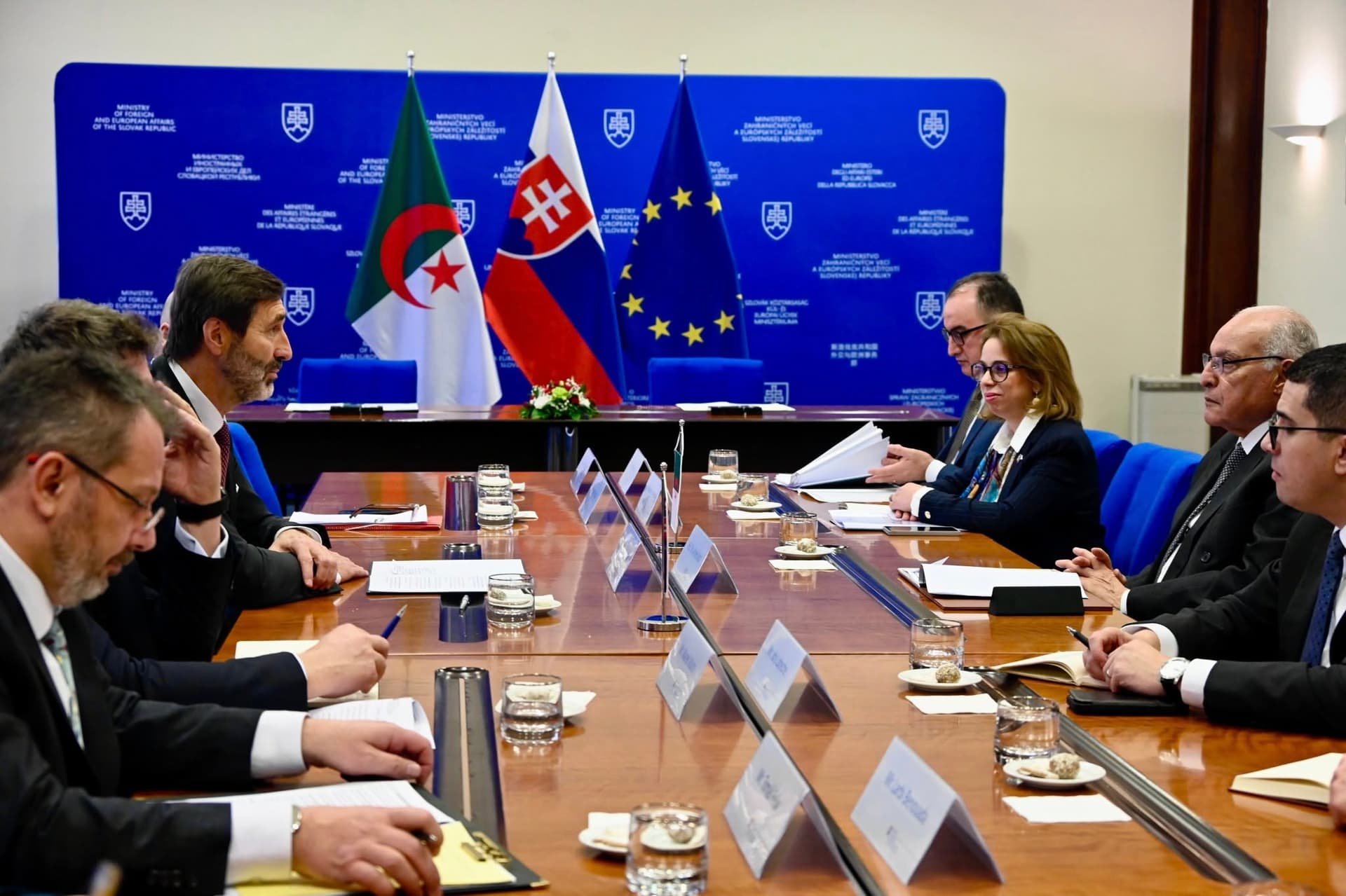 عطاف يجري محادثات ثنائية مع نظيره السلوفاكي