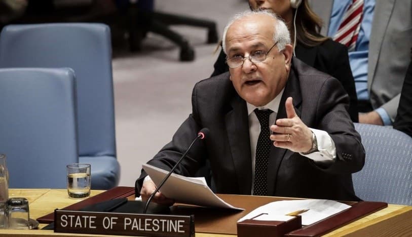 المندوب الدائم لدولة فلسطين لدى الأمم المتحدة السفير رياض منصور