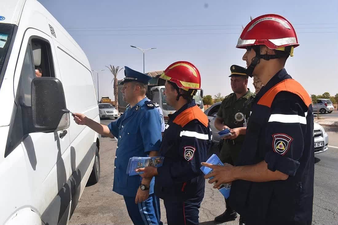 تواصل الحملة الوطنية للوقاية من حوادث المرور عبر مختلف ولايات الوطن