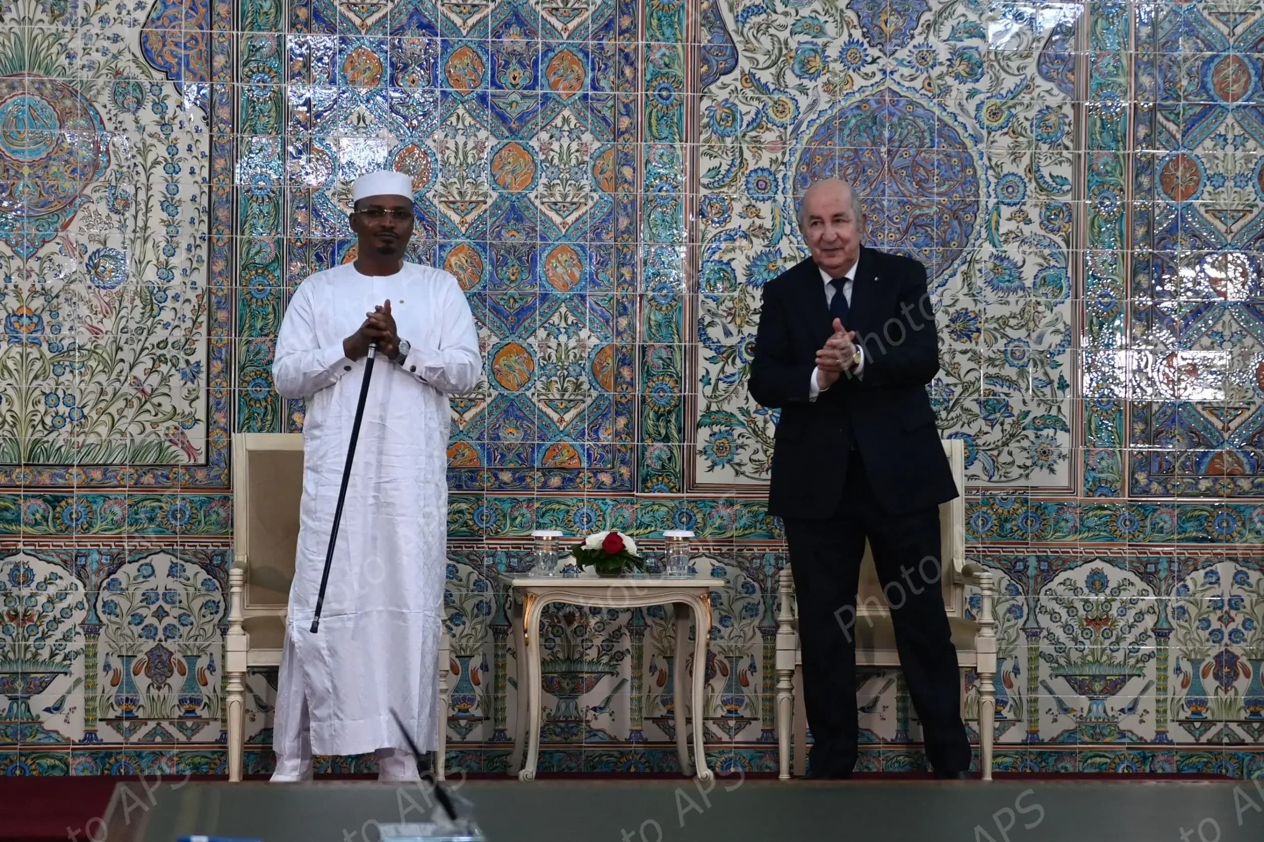 共和国总统与乍得总统共同主持多项合作协议签署仪式