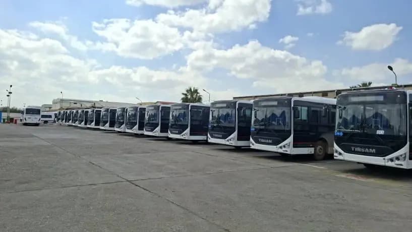 接收50辆新公交车以加强城市交通