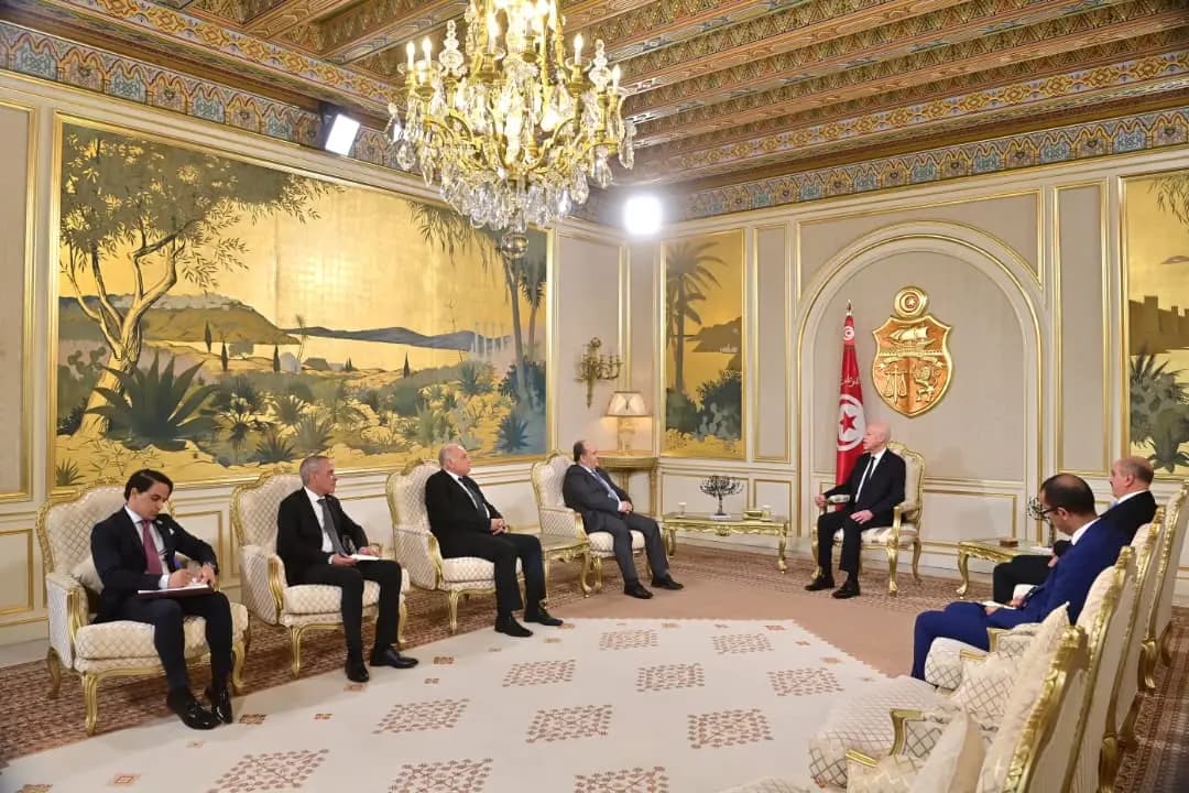 突尼斯总统会见阿尔及利亚总理