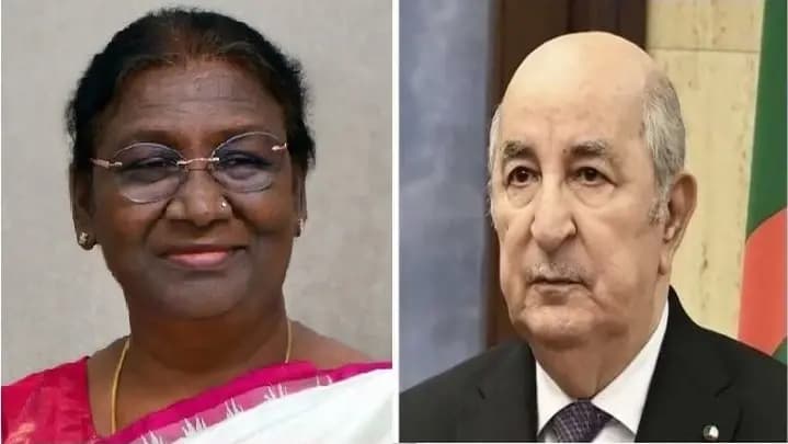 阿尔及利亚共和国总统收到印度总统贺电