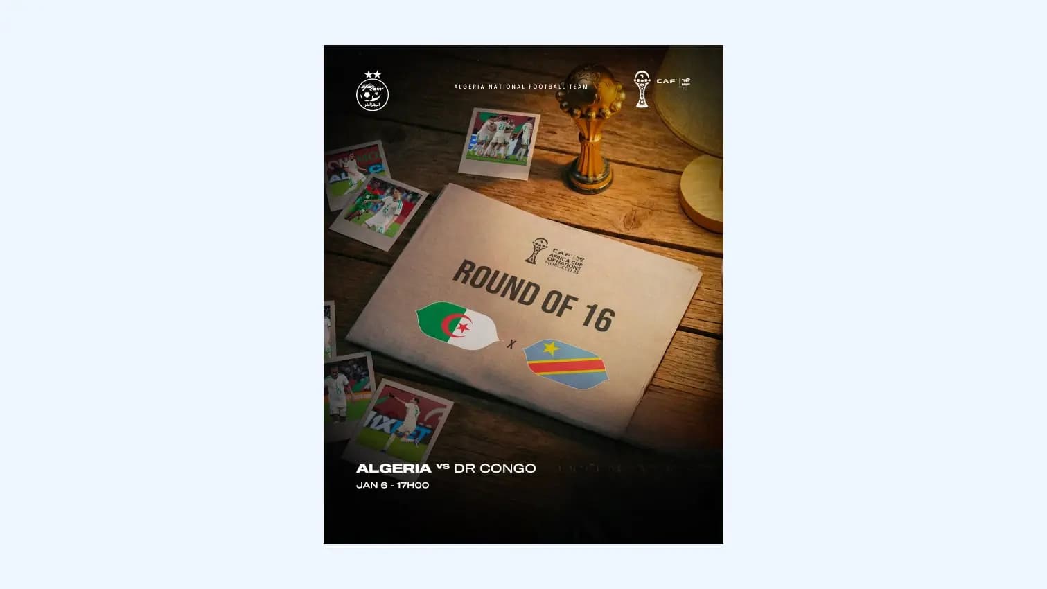 阿尔及利亚战胜赤道几内亚（3比1），并将在十六强赛中对阵刚果民主共和国