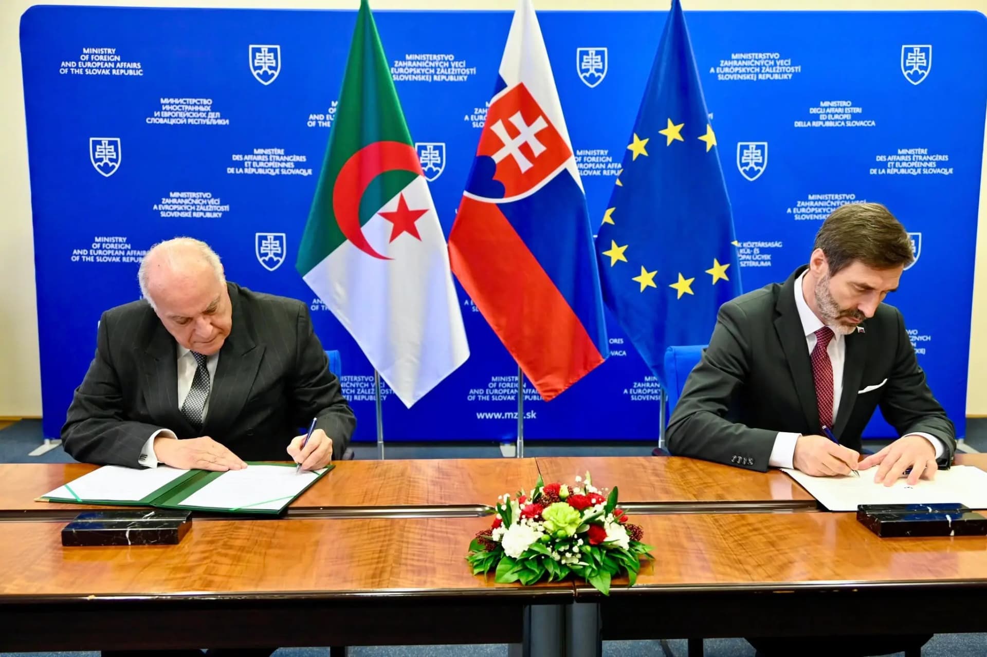 阿塔夫与斯洛伐克外交部长进行双边会谈