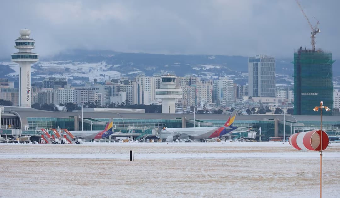 大雪导致济州岛