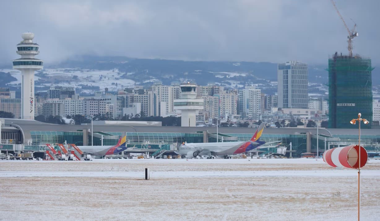 大雪导致济州岛