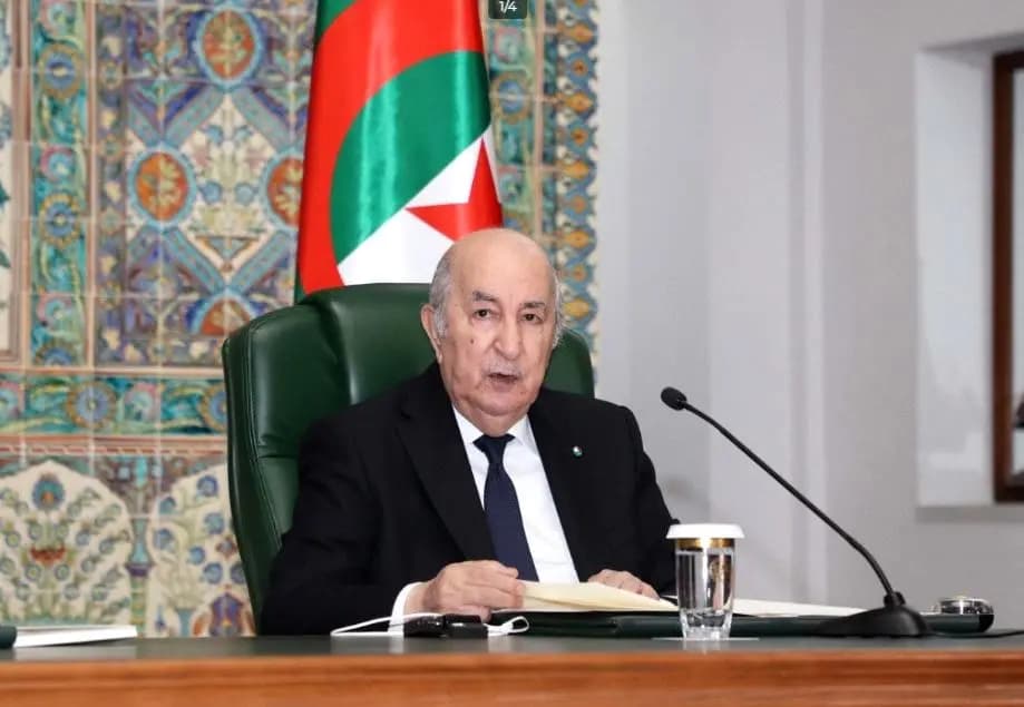 阿尔及利亚总统重申支持巴勒斯坦和西撒哈拉人民合法权利的立场
