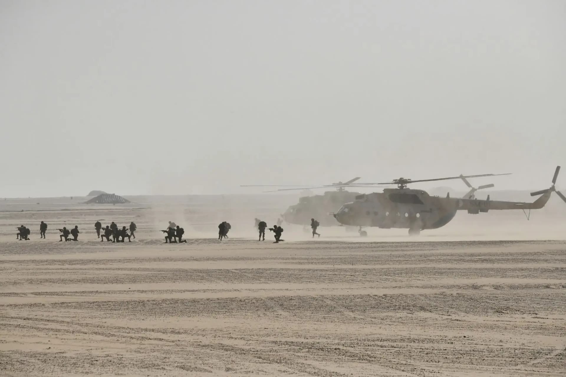 沙内格里哈大将在因盖扎姆监督实弹战术演习