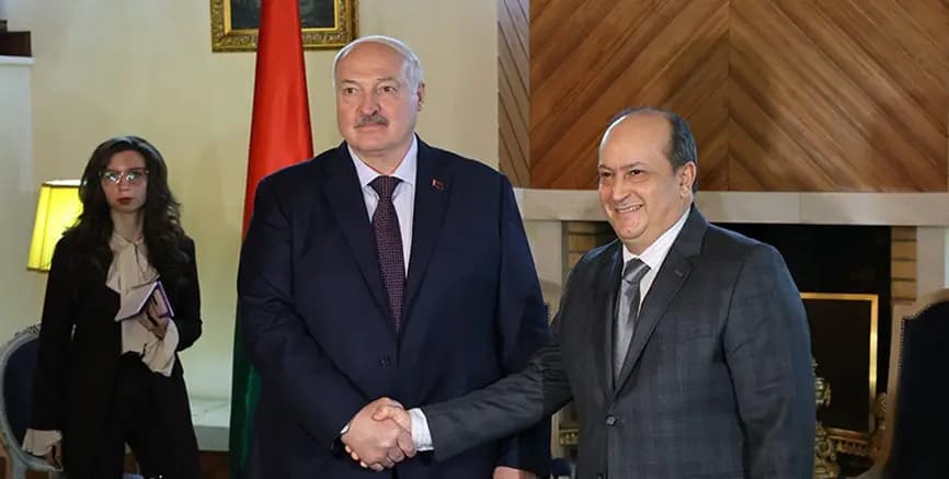 Ghrieb pays courtesy visit to President of Belarus