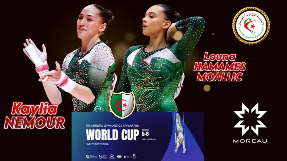 Gymnastics World Cup 2026: Kaylia Nemour, Luna Hamames to represent Algeria in Baku