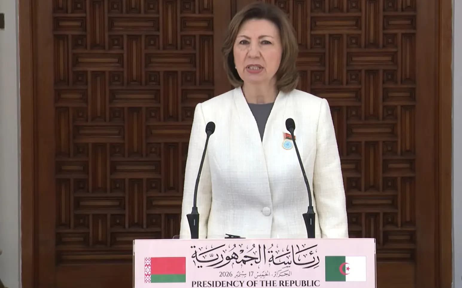 Chairperson of Belarusian Council of the Republic emphasizes readiness to boost cooperation with Algeria