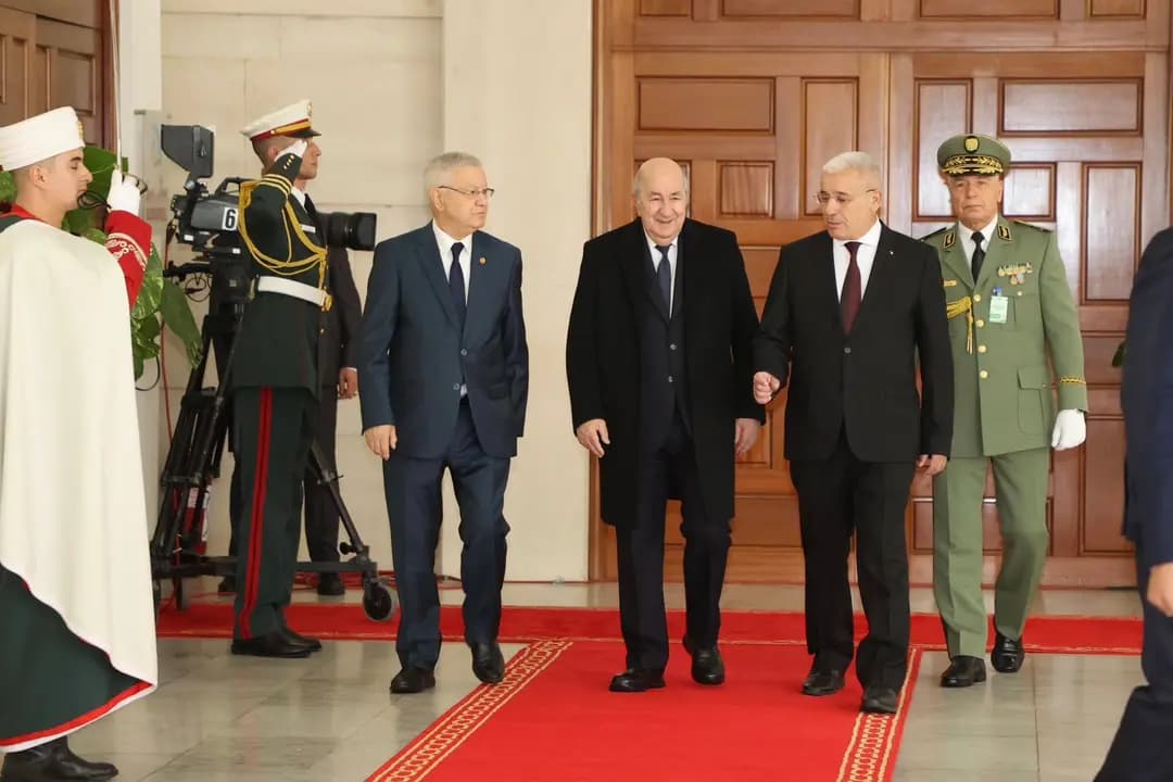 President Tebboune departs Palace of Nations after addressing nation