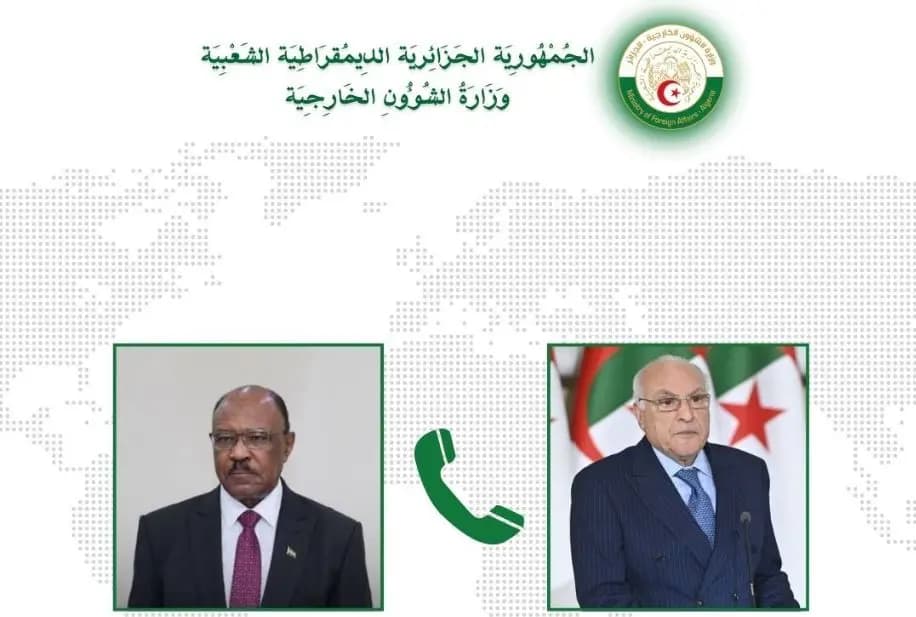 Attaf receives phone call from Sudan’s counterpart