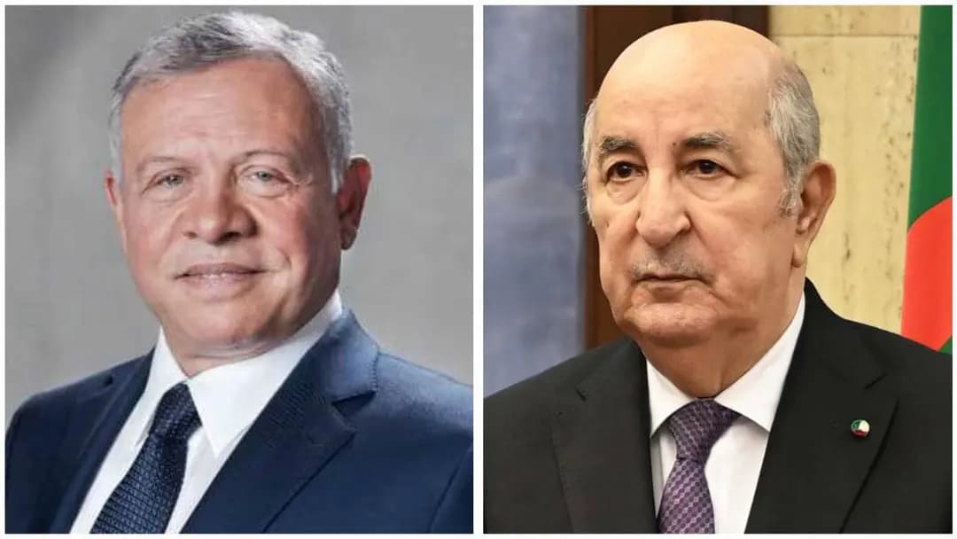 President Tebboune holds phone talks with King of Jordan
