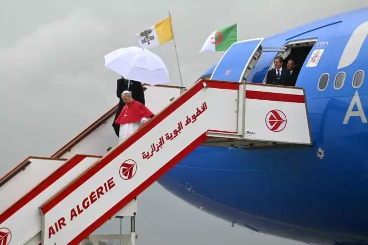 Pope Leo XIV arrives in Algiers for three-day official visit to Algeria
