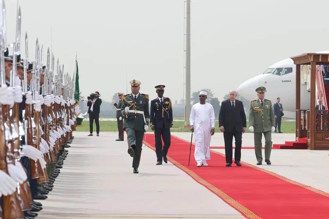 Chad's President Mahamat Idriss Déby Itno arrives in Algiers