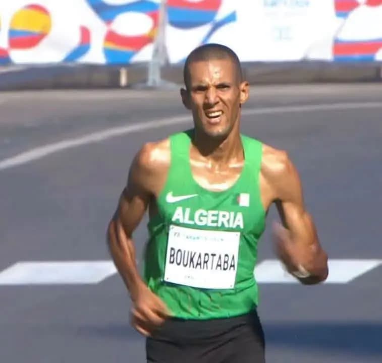 Algeria's Mohamed Sief-Eddine Boukartaba wins half-marathon silver