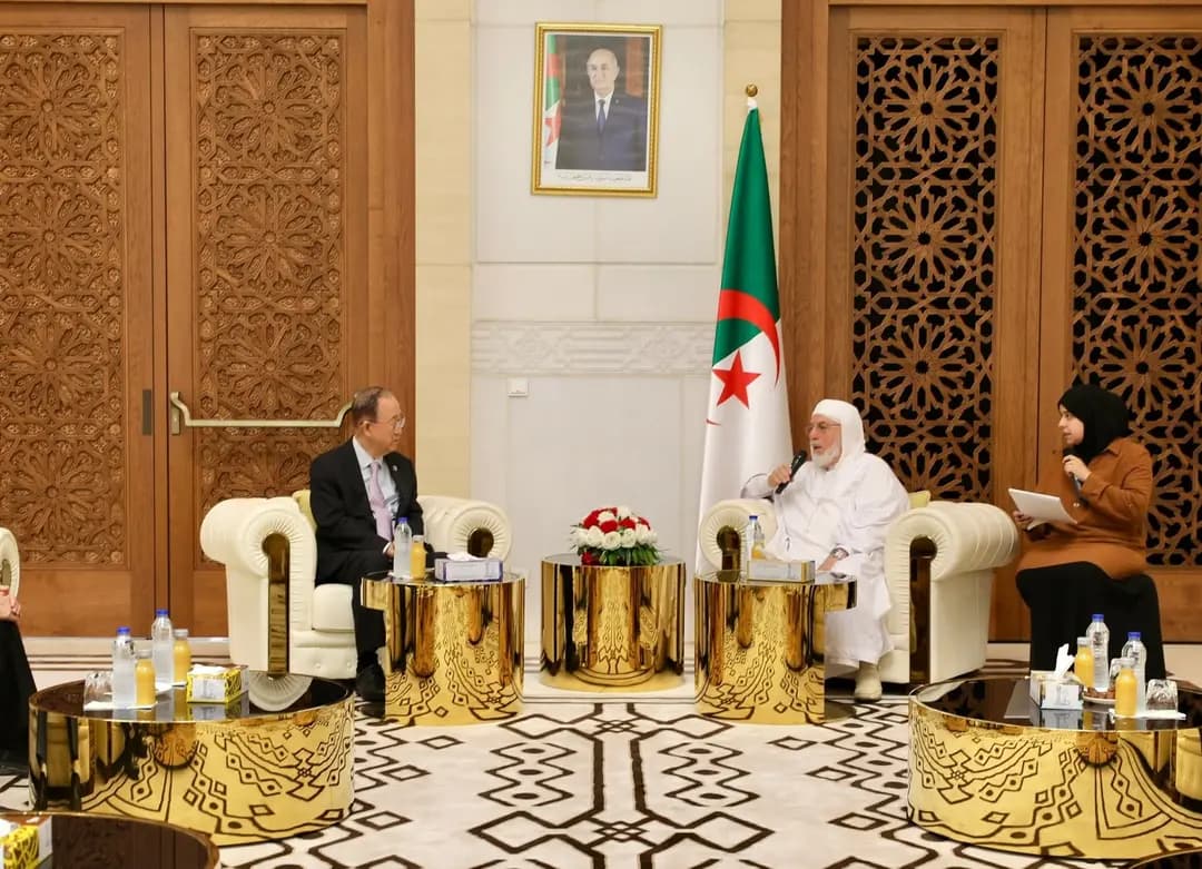Djamaa El-Djazaïr Rector receives former UN Secretary-General Ban Ki-moon
