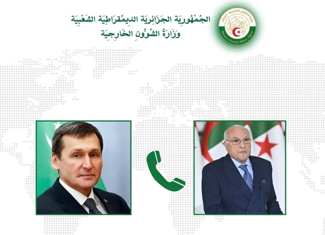 Attaf receives phone call from Turkmen counterpart