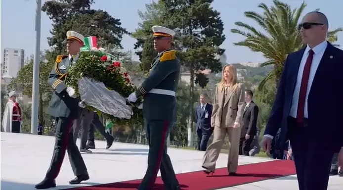 Italian PM Girogia Meloni lays wreath at Martyrs’ Memorial in honor of Liberation Revolution