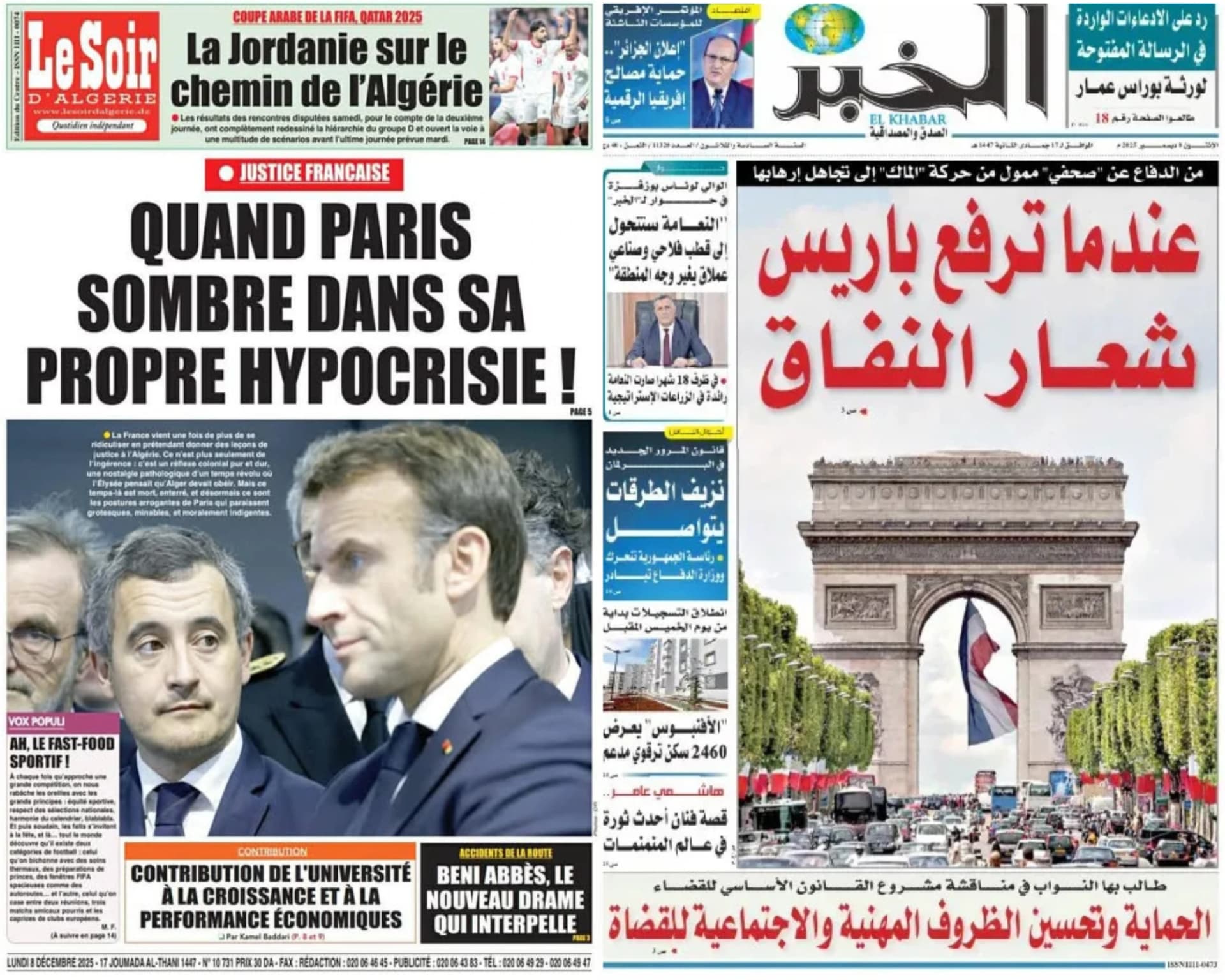 National dailies denounce French campaign against Algeria