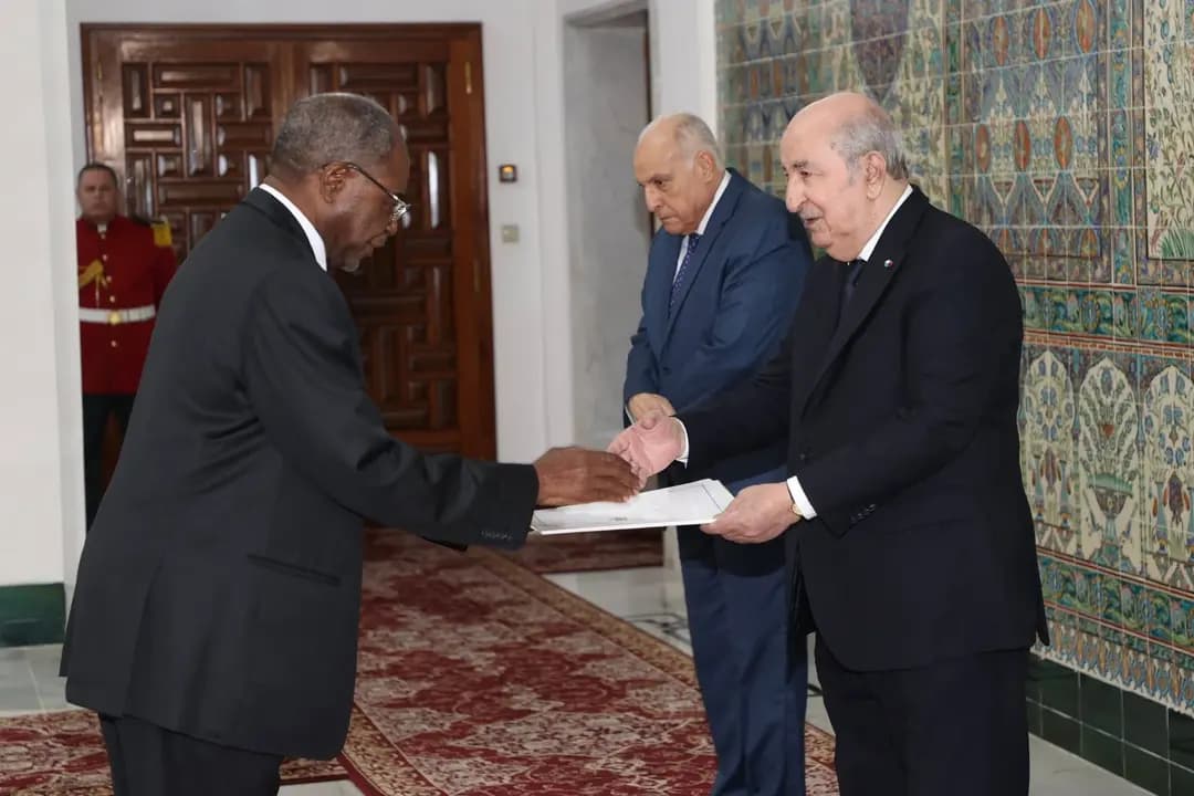 President Tebboune receives credentials from Republic of Namibia's Ambassador
