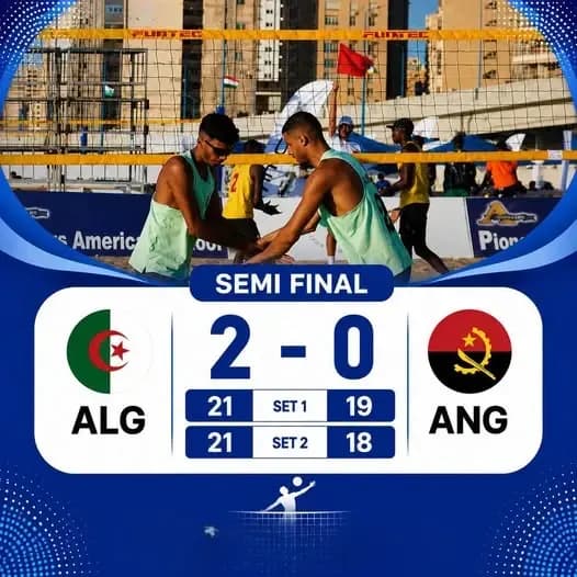 2026 African Beach Volleyball Championship: Algeria brush past Angola into men's final