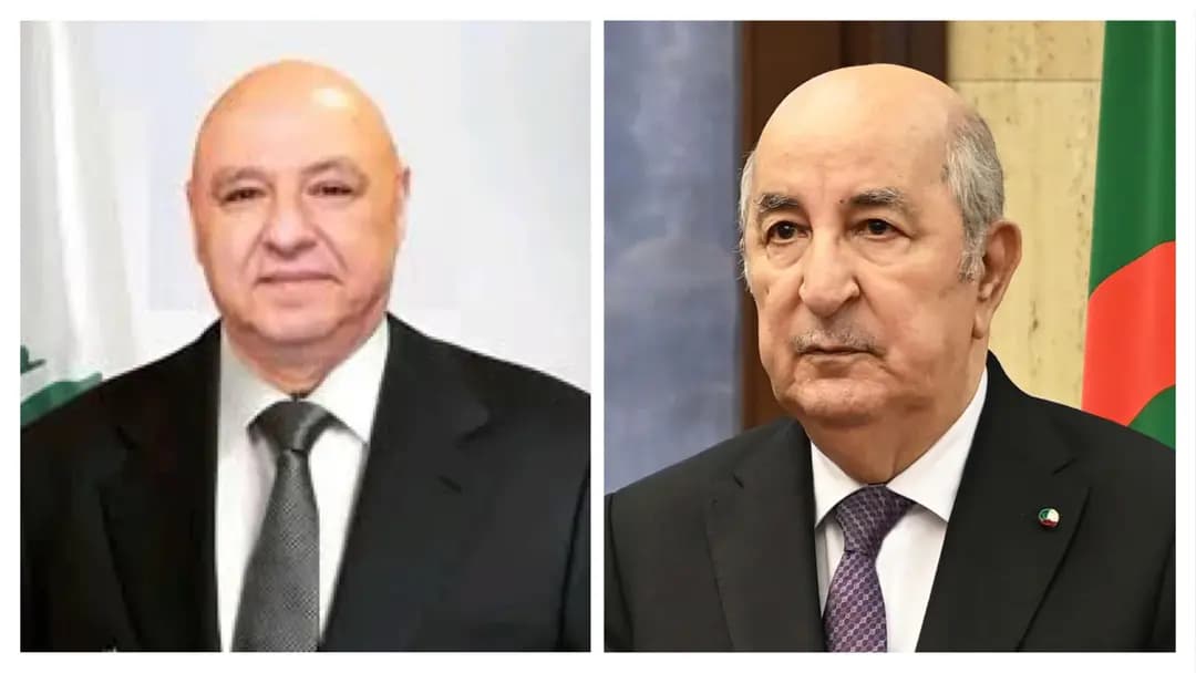 President Tebboune receives phone call from Lebanese counterpart
