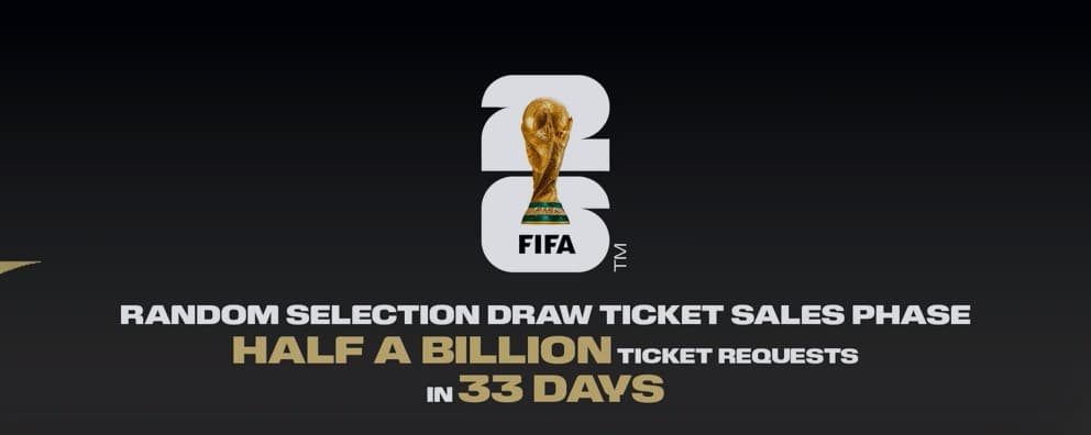 FIFA reports over 500 million ticket requests for 2026 World Cup