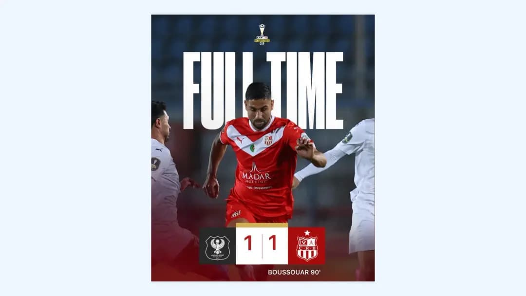 Valuable draw for CR Belouizdad against Egypt’s Al Masry 1-1
