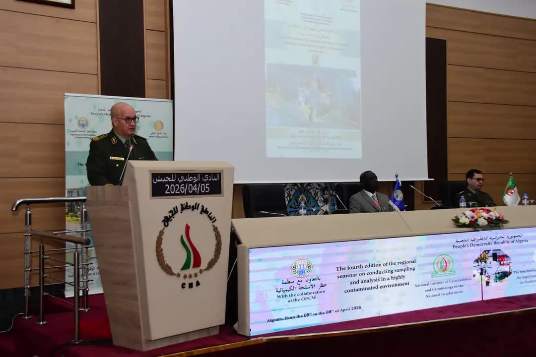 Major General Berroumana chairs 4th Regional Seminar on Sampling, Analysis in Highly Contaminated Environments