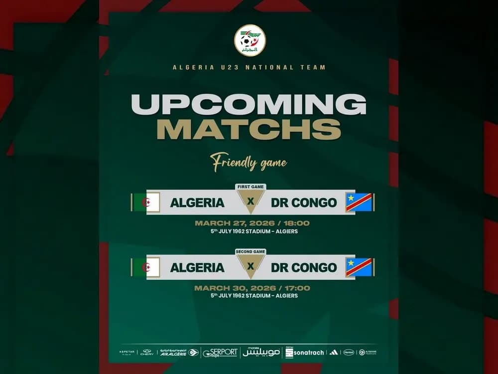 U23 AFCON Qualifiers: Algeria takes on DR Congo in a two-legged friendly match in Algiers
