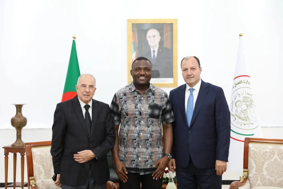 Labor Minister receives Takdjout, ITUC-Africa Secretary General