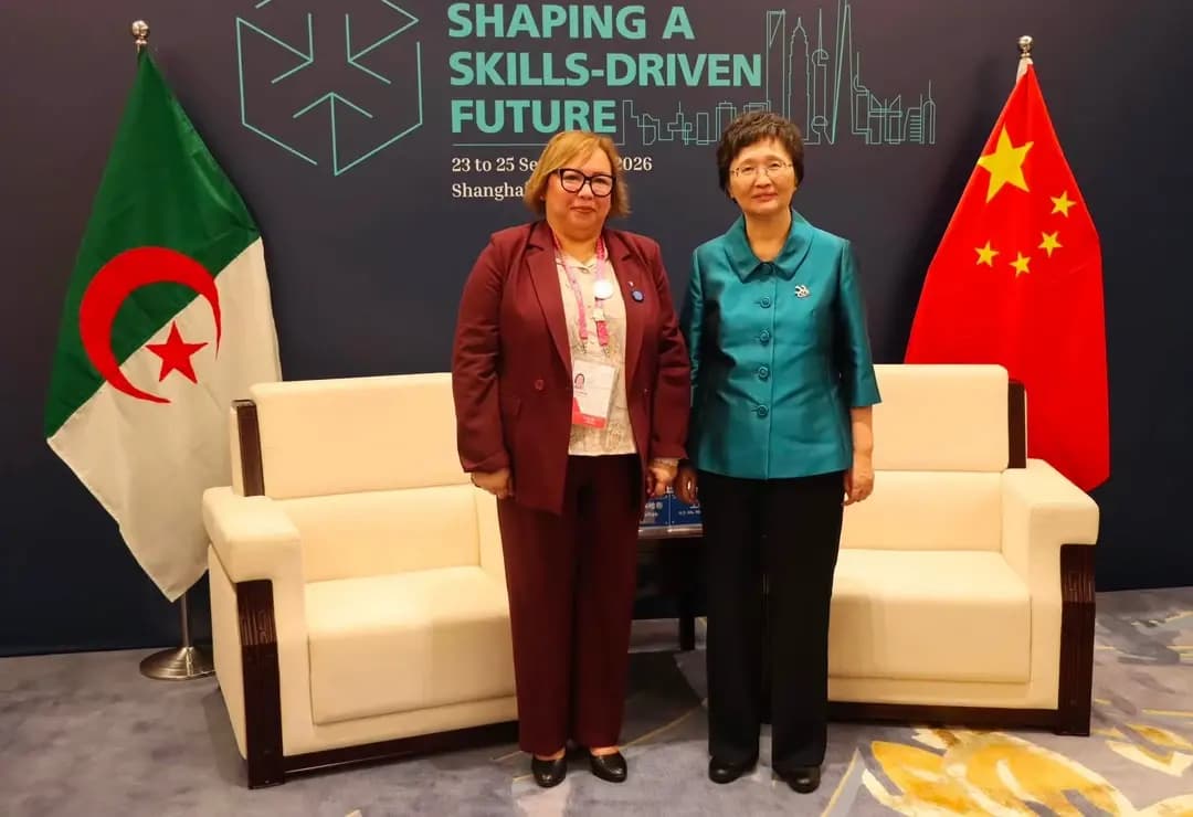 Arhab, Chinese counterpart discuss enhancing cooperation in training, skills development