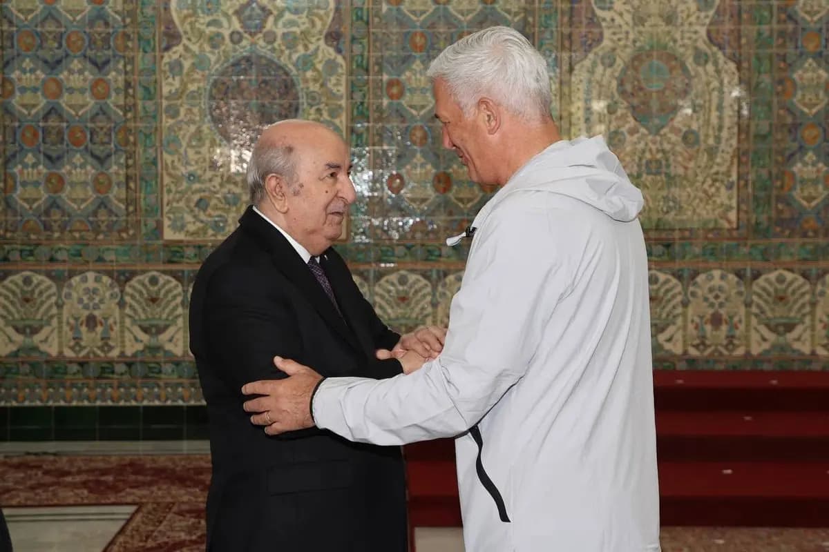 President Tebboune receives national football team