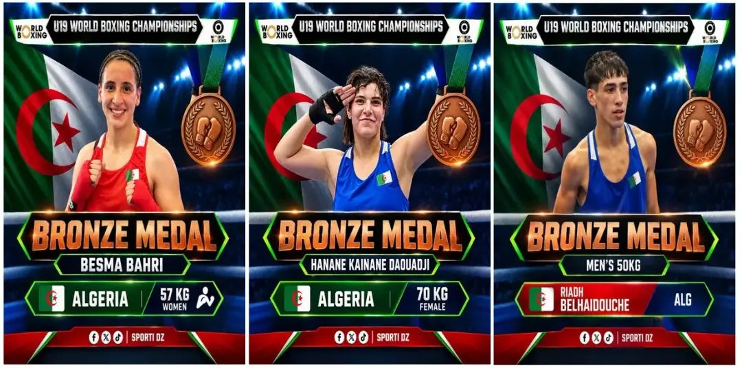 Algeria secures historic triple bronze at U19 World Boxing Championships in Budva