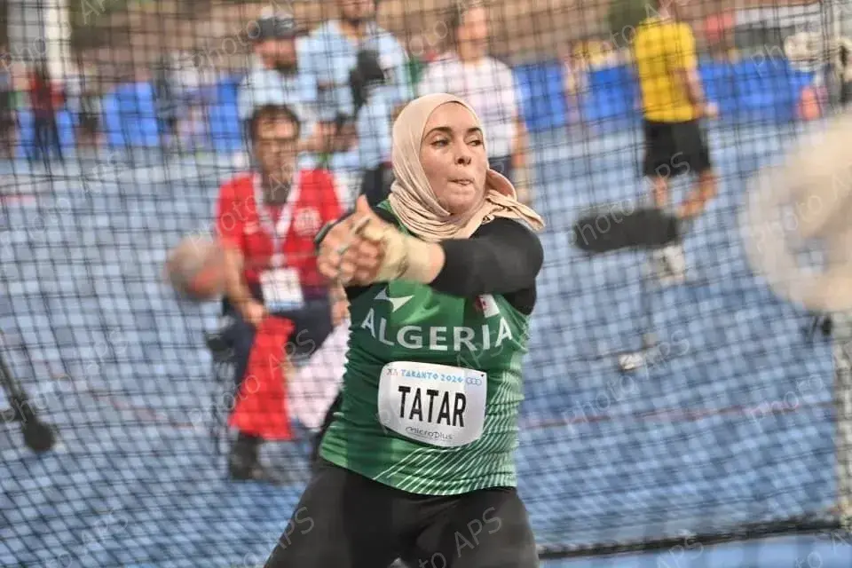 Algeria’s Zahra Tatar claims bronze in hammer throw